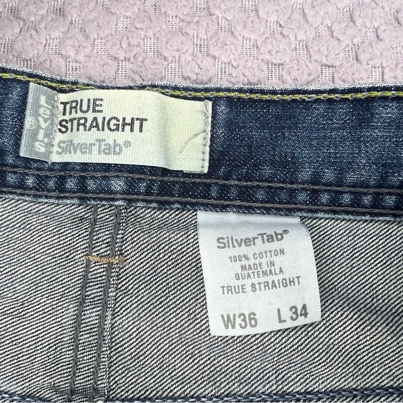 SilverTab Levi’s Vintage True Straight Light-Medium Wash Faded Button Fly Jeans - Picture 8 of 9
